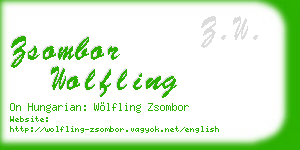 zsombor wolfling business card