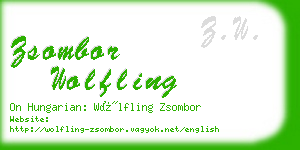 zsombor wolfling business card